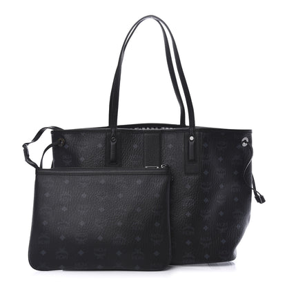 MCM Visetos Medium Liz Reversible Shopper Tote Black 1 of 15