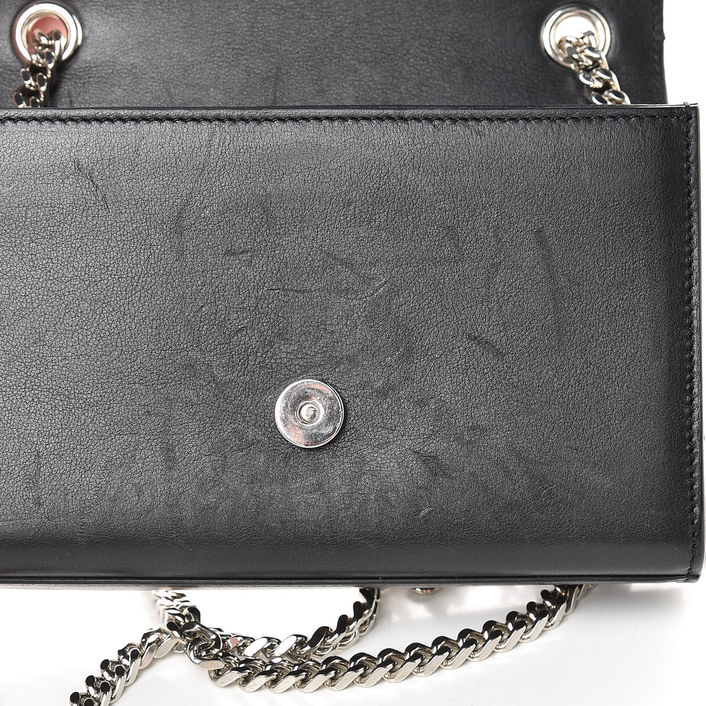 Calfskin Studded Small Monogram Kate Satchel Black