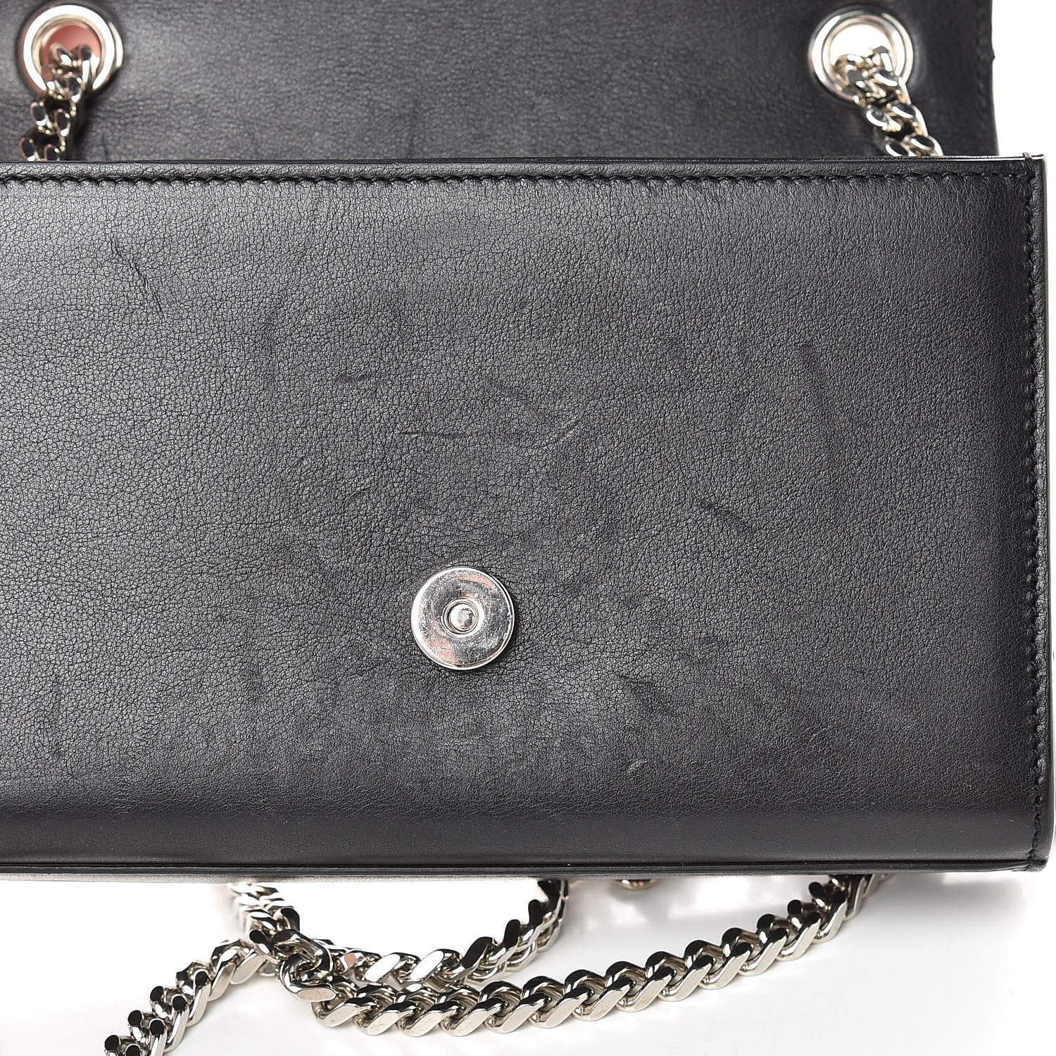 Saint Laurent Calfskin Studded Small Monogram Kate Satchel Black 12 of 14