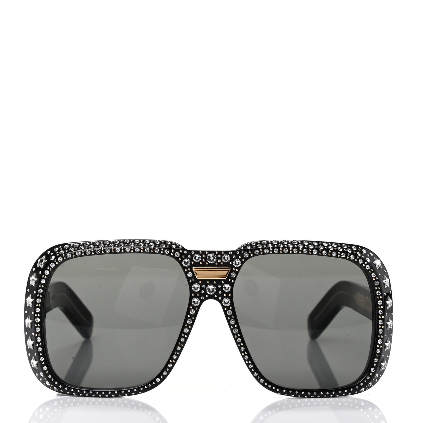 X DAPPER DAN Acetate Crystal Sunglasses GG0427S Black