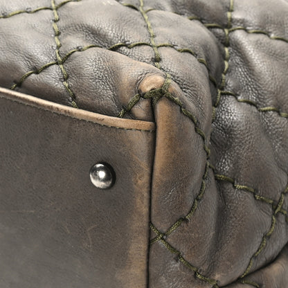 Chanel Calfskin Ultimate Stitch Shopping Tote Khaki 11 of 13