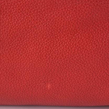 Alexander McQueen Pebbled Calfskin Small Skull Padlock Zip Around Tote Red 14 of 18