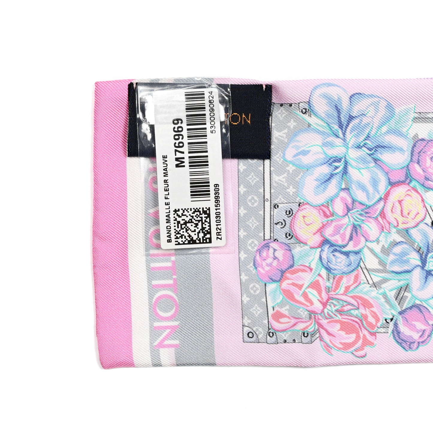 Silk Monogram Malle Fleurs Bandeau Mauve
