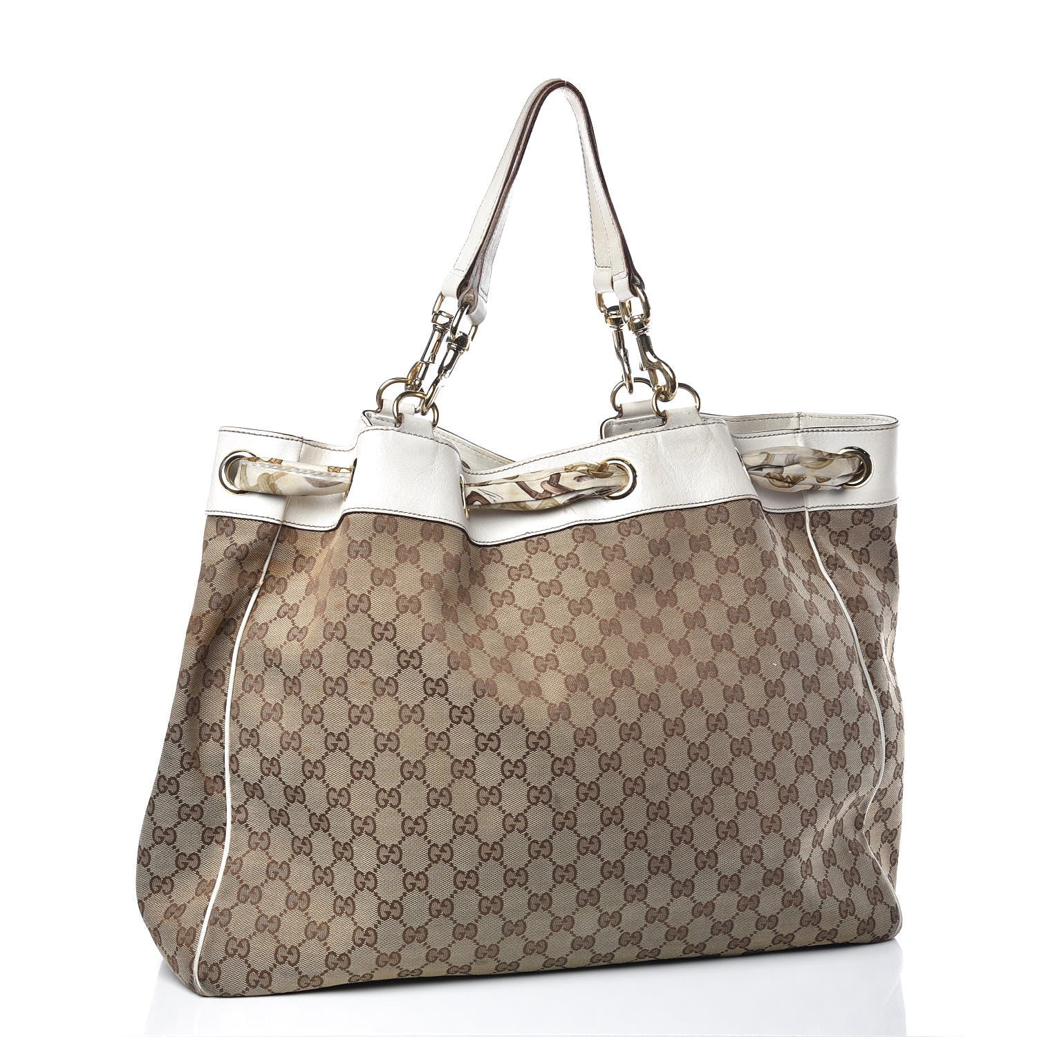Gucci Monogram Large Positano Tote Off White 3 of 21