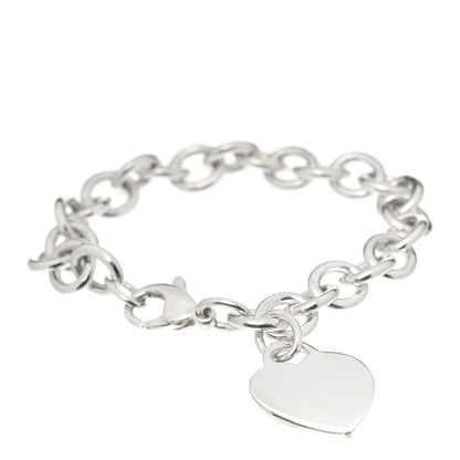 Tiffany Sterling Silver Heart Tag Charm Bracelet 1 of 4