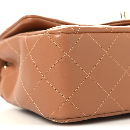 Chanel Lambskin Quilted Mini Rectangular Flap Brown 9 of 11
