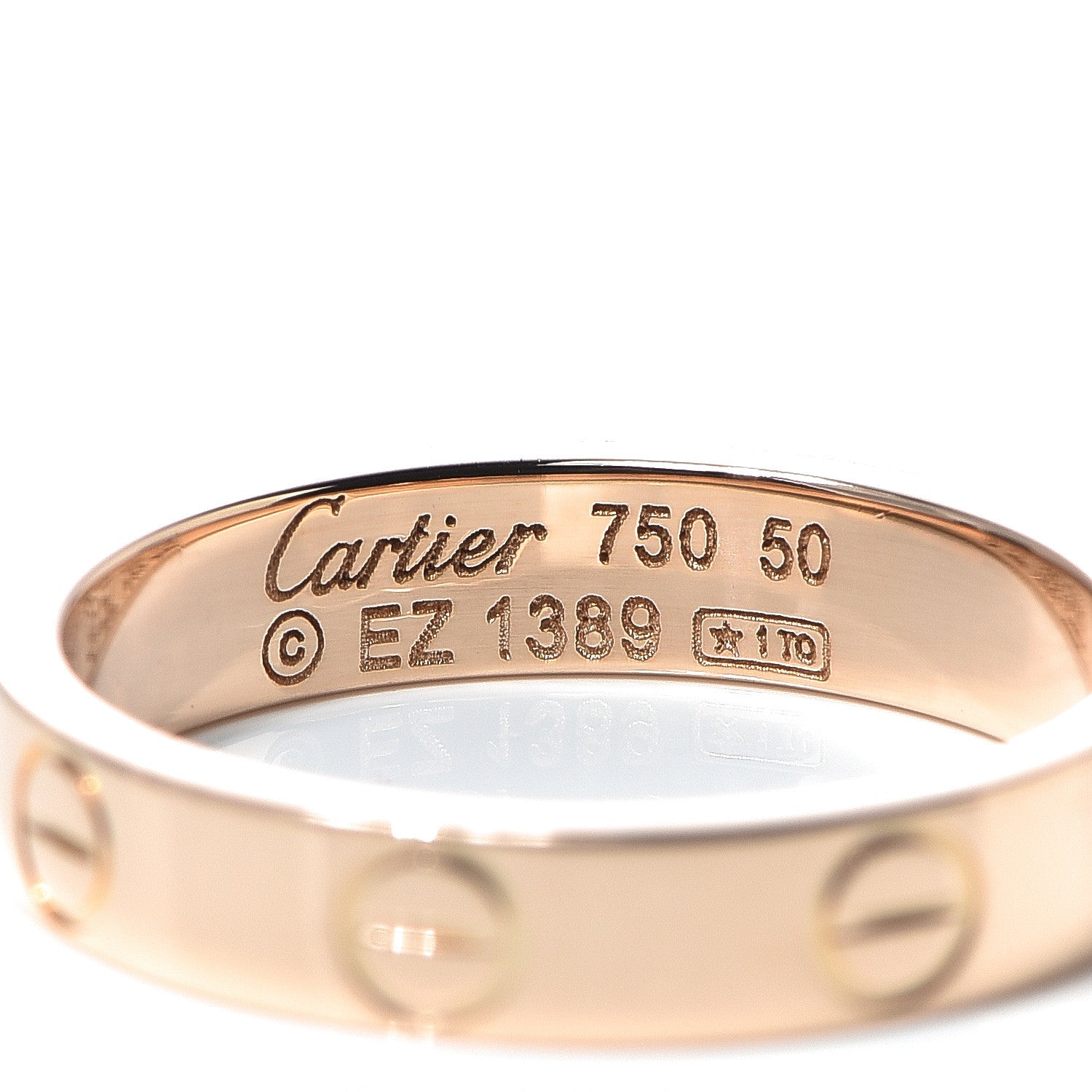 Cartier 18K Pink Gold 3.5mm LOVE Wedding Band Ring 50 5.25 4 of 4