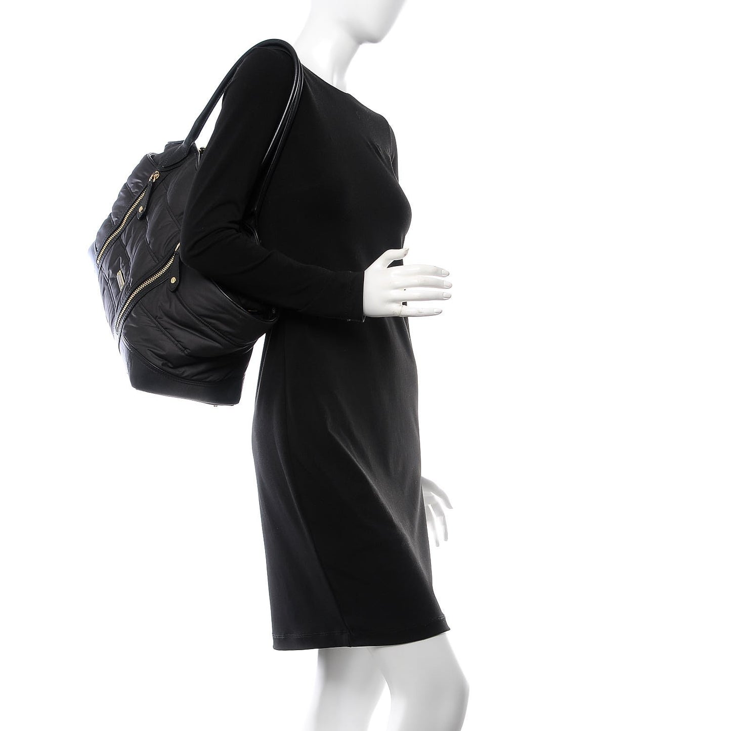 Nylon Large Olympia Diaper Bag Black