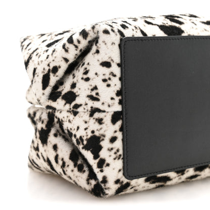Chanel Lambskin Pony Hair Printed Clutch With Chain Black White 9 of 11