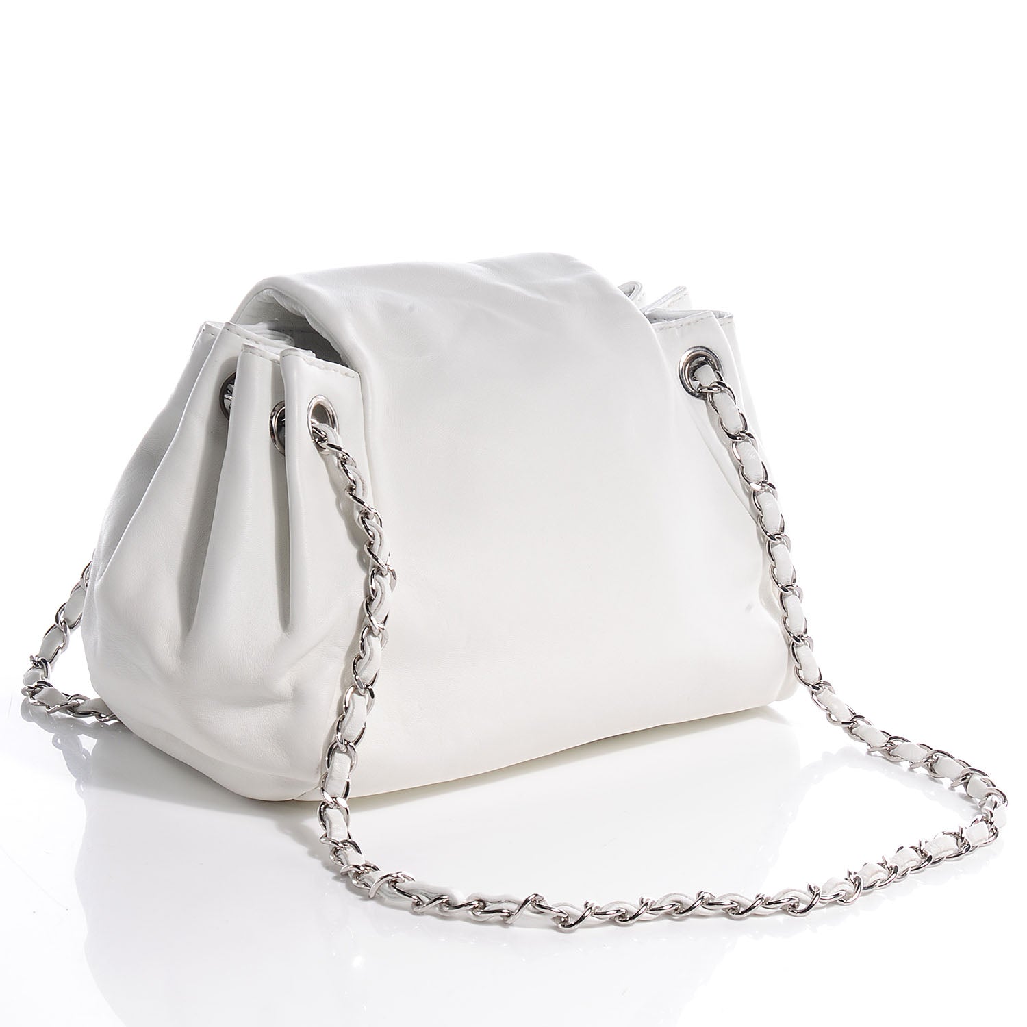 Chanel Lambskin Sensual Medium Flap White 3 of 9