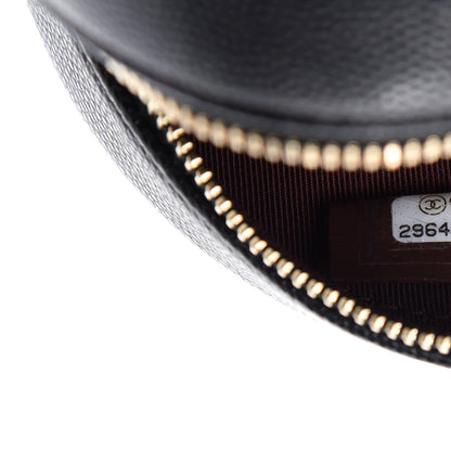 Chanel Caviar Quilted Round Clutch With Chain Black 10 of 12