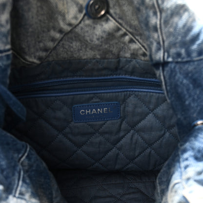 Chanel Denim Quilted Small Chanel 22 Blue 6 of 11