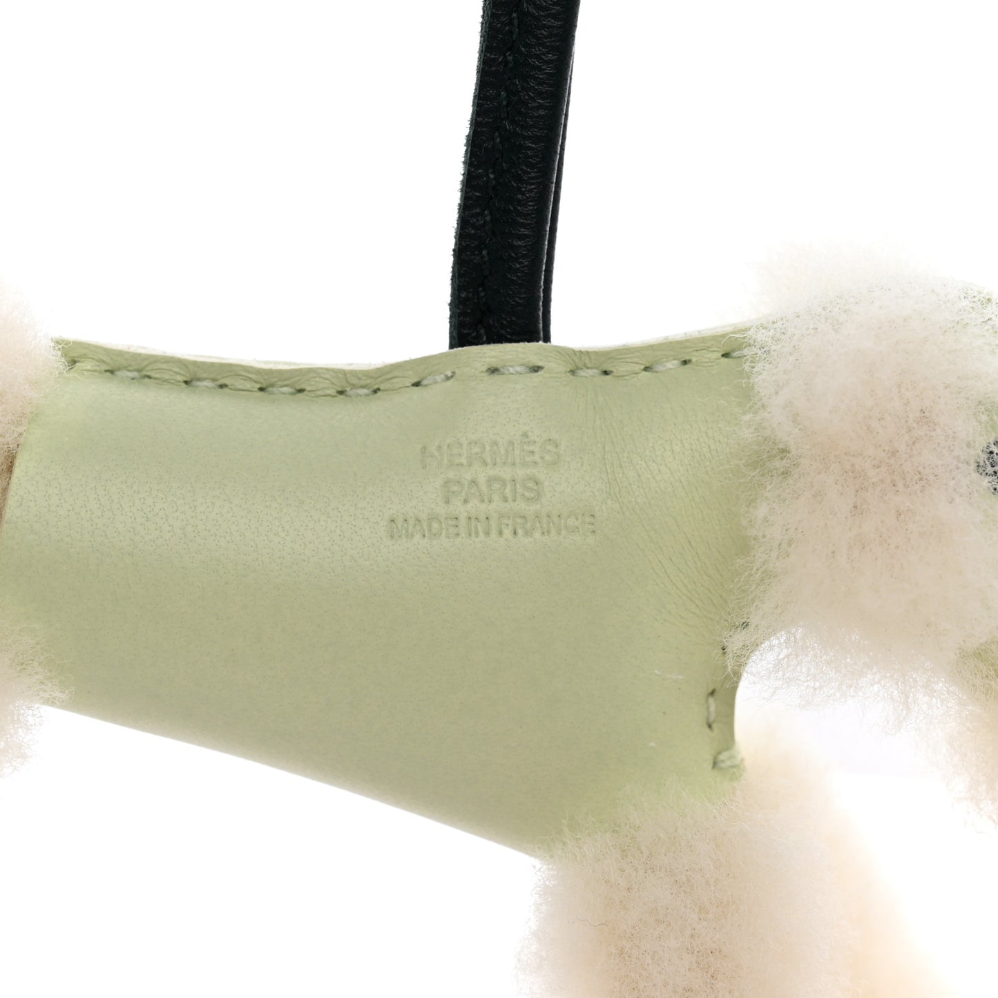 Milo Lambskin Shearling Budy Charm Vert Fizz