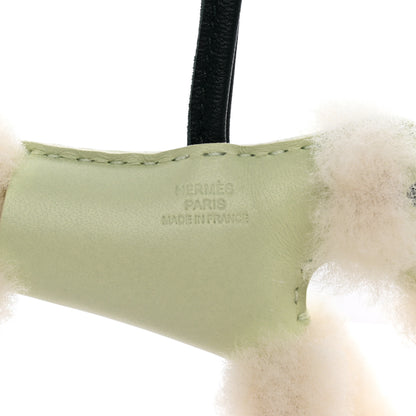 Hermes Milo Lambskin Shearling Budy Charm Vert Fizz 3 of 4