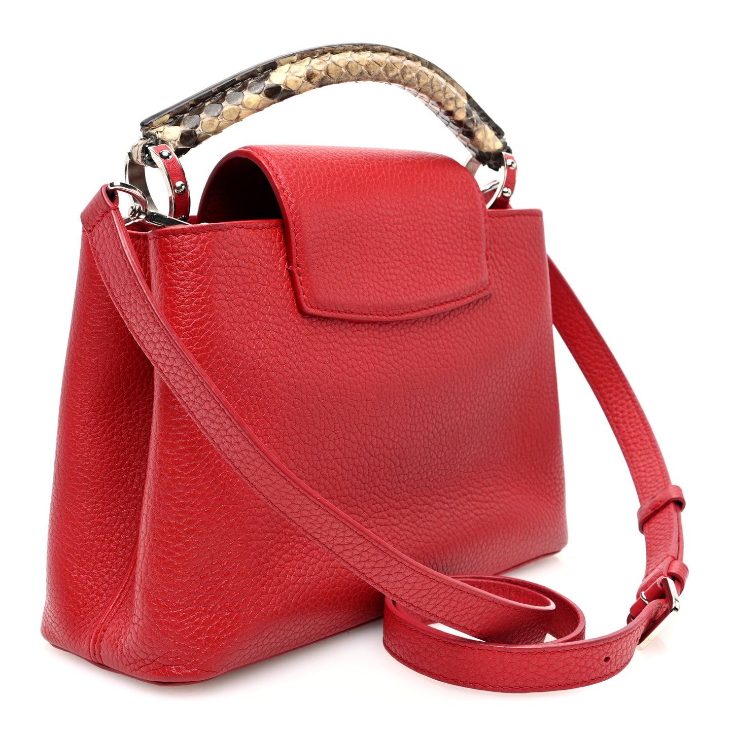 Taurillon Snakeskin Capucines BB Rubis