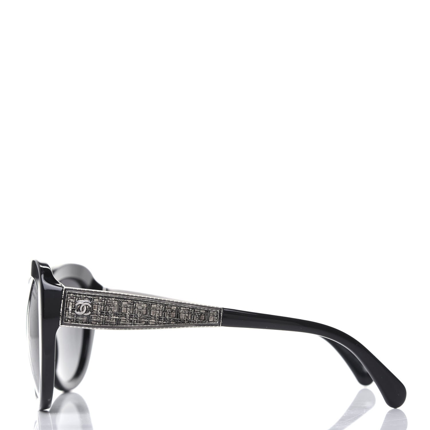 Chanel Polarized Butterfly Signature Sunglasses 5346 Black 3 of 9