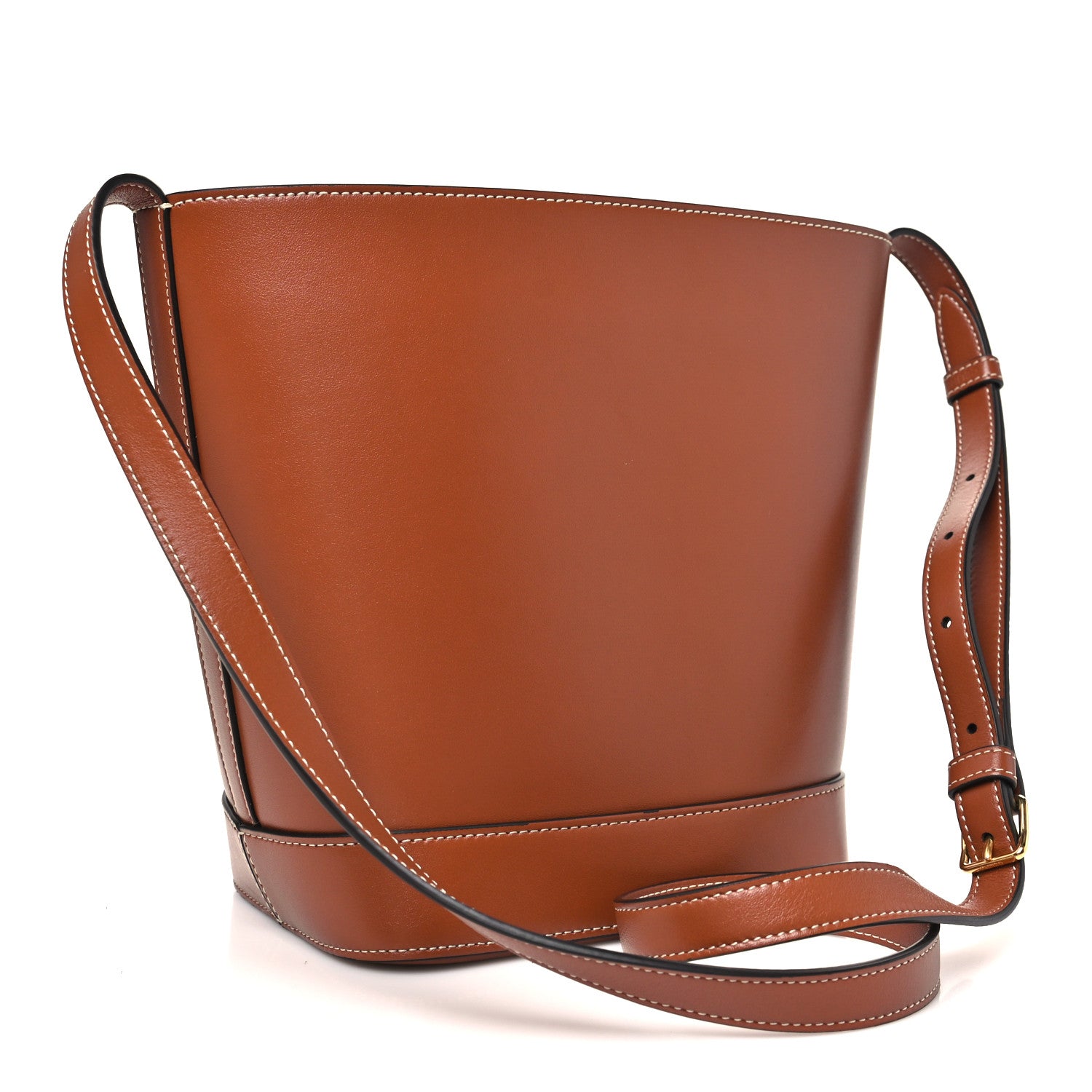 Celine Smooth Calfskin Small Cuir Triomphe Bucket Bag Tan 2 of 10
