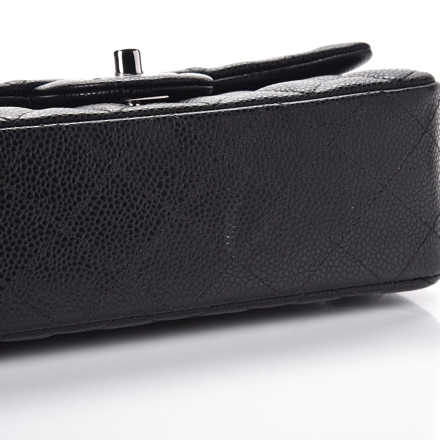 Caviar Quilted Mini Rectangular Flap Black