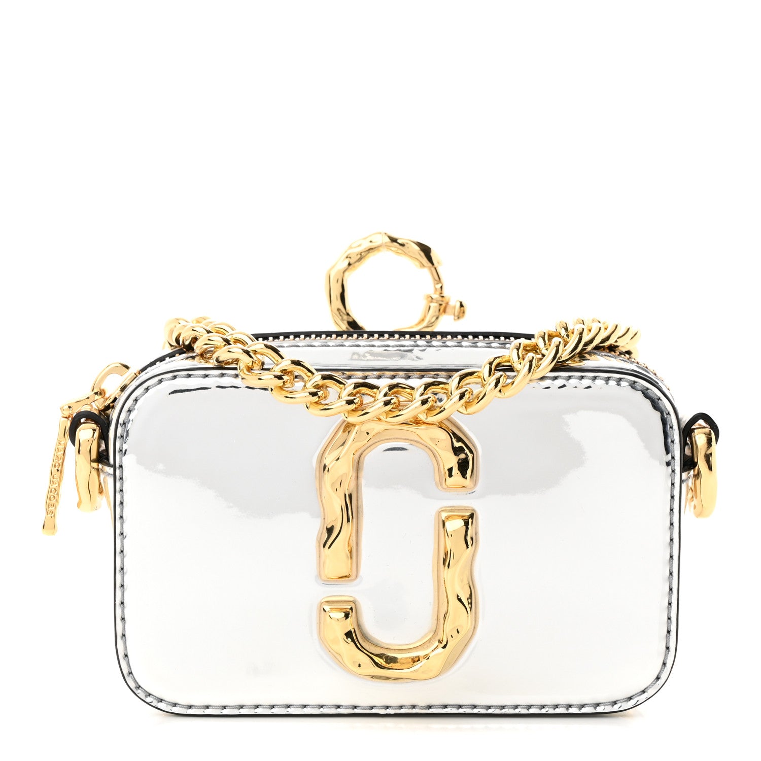Marc Jacobs Metallic Calfskin Snapshot Camera Bag Silver 1 of 10