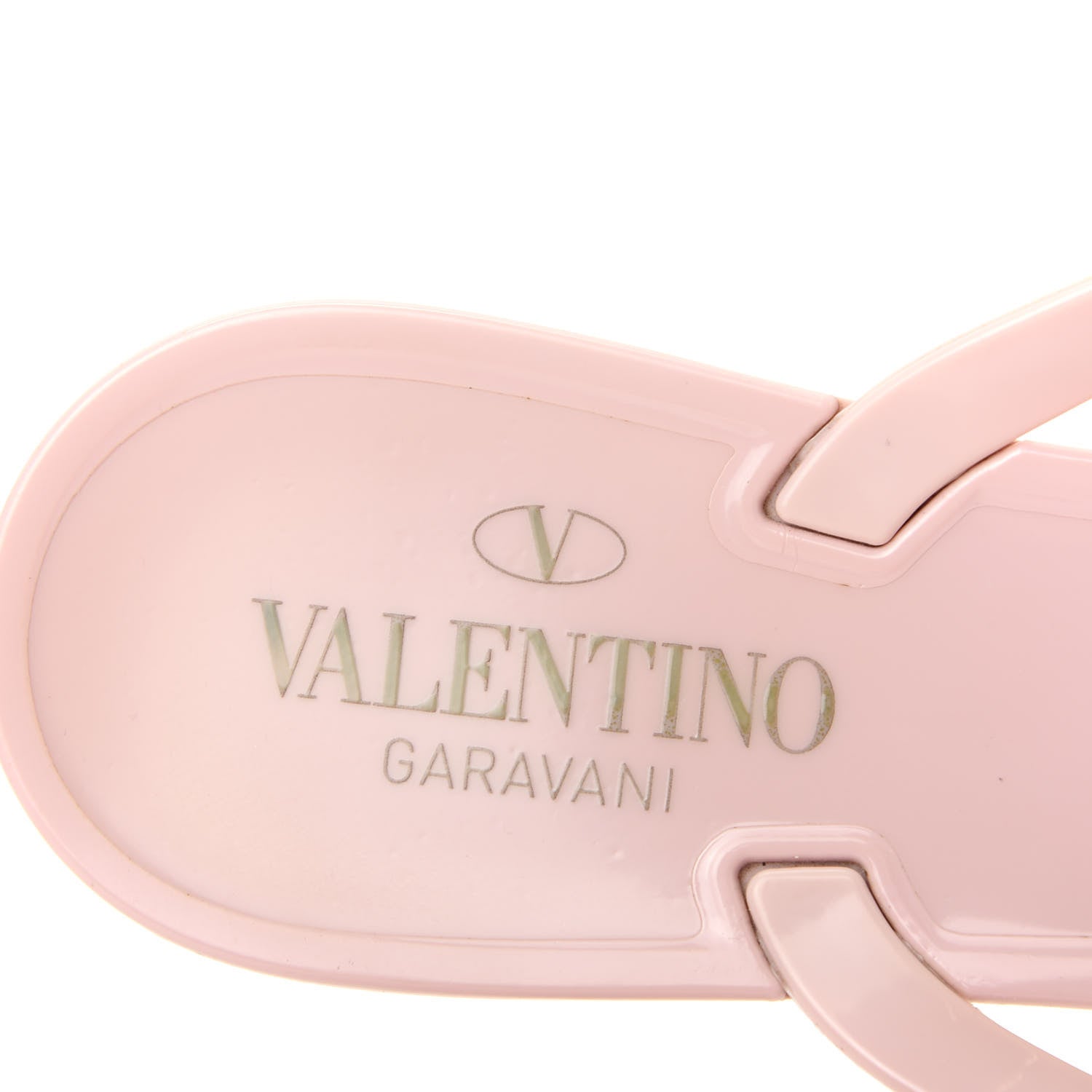 Valentino Garavani PVC Jelly Rockstud Bow Thong Sandals 40 Water Rose 8 of 10