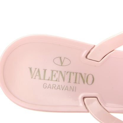 Valentino Garavani PVC Jelly Rockstud Bow Thong Sandals 40 Water Rose 8 of 10