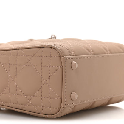 Christian Dior Ultra Matte Calfskin Cannage Mini Lady Dior Light Beige 9 of 11