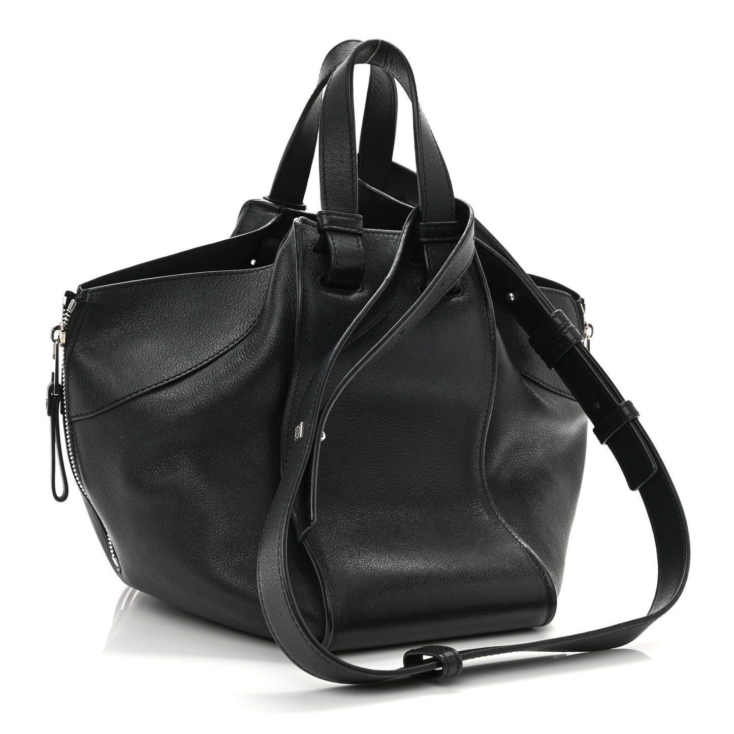 Calfskin Small Hammock Shoulder Bag Black