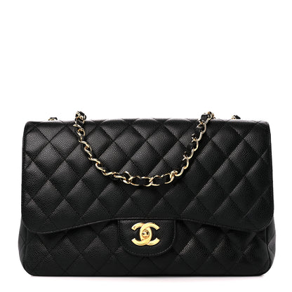 Chanel Caviar Quilted Jumbo Single Flap Black 1 of 9