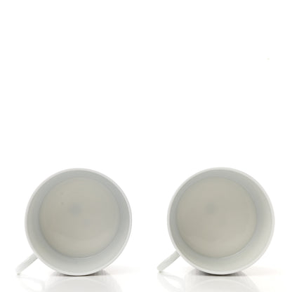 Hermes Porcelain Mosaique Au 24 Breakfast Cup And Saucer Set Of 2 Platine 3 of 10