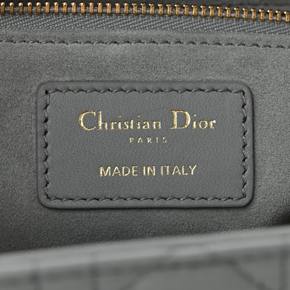 Christian Dior Lambskin Cannage Large Lady Dior Stone Grey 6 of 10