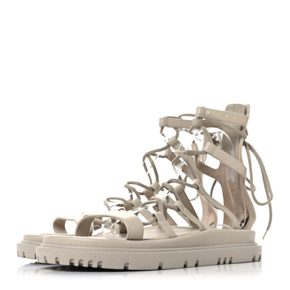 Christian Dior Calfskin Abbesse Sandal 39.5 Beige 4 of 8