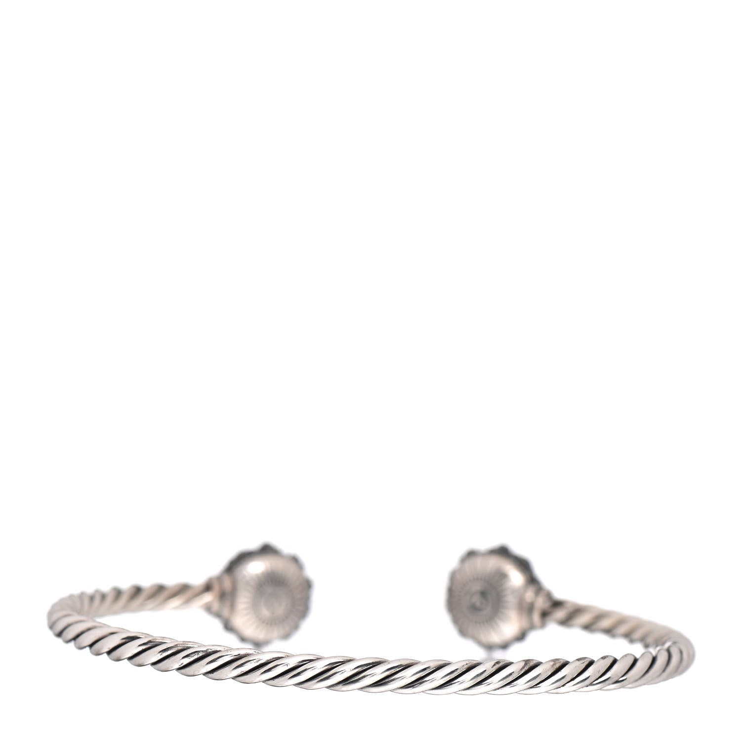 David Yurman Sterling Silver Hematite Osetra Cuff Bracelet 3 of 4