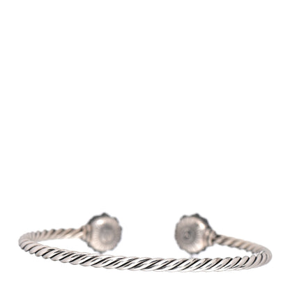 David Yurman Sterling Silver Hematite Osetra Cuff Bracelet 3 of 4
