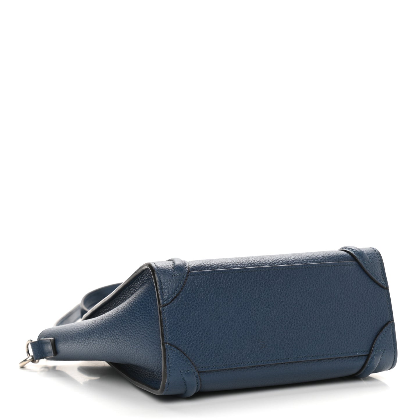 Drummed Calfskin Nano Luggage Petrol