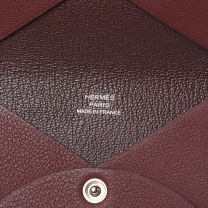Hermes Swift Calvi Card Case Rouge H Havane 6 of 8