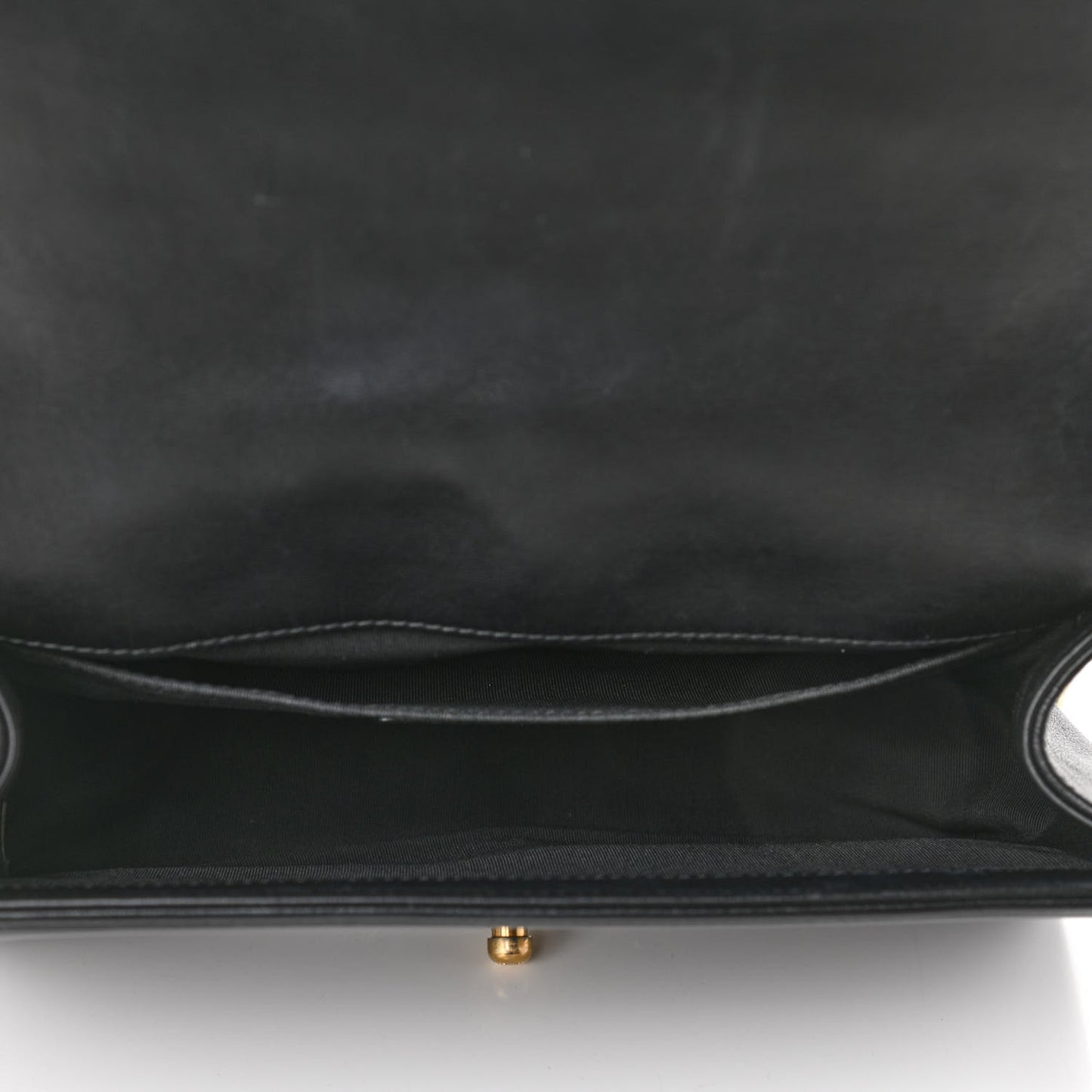Lambskin Quilted Medium Boy Flap Black