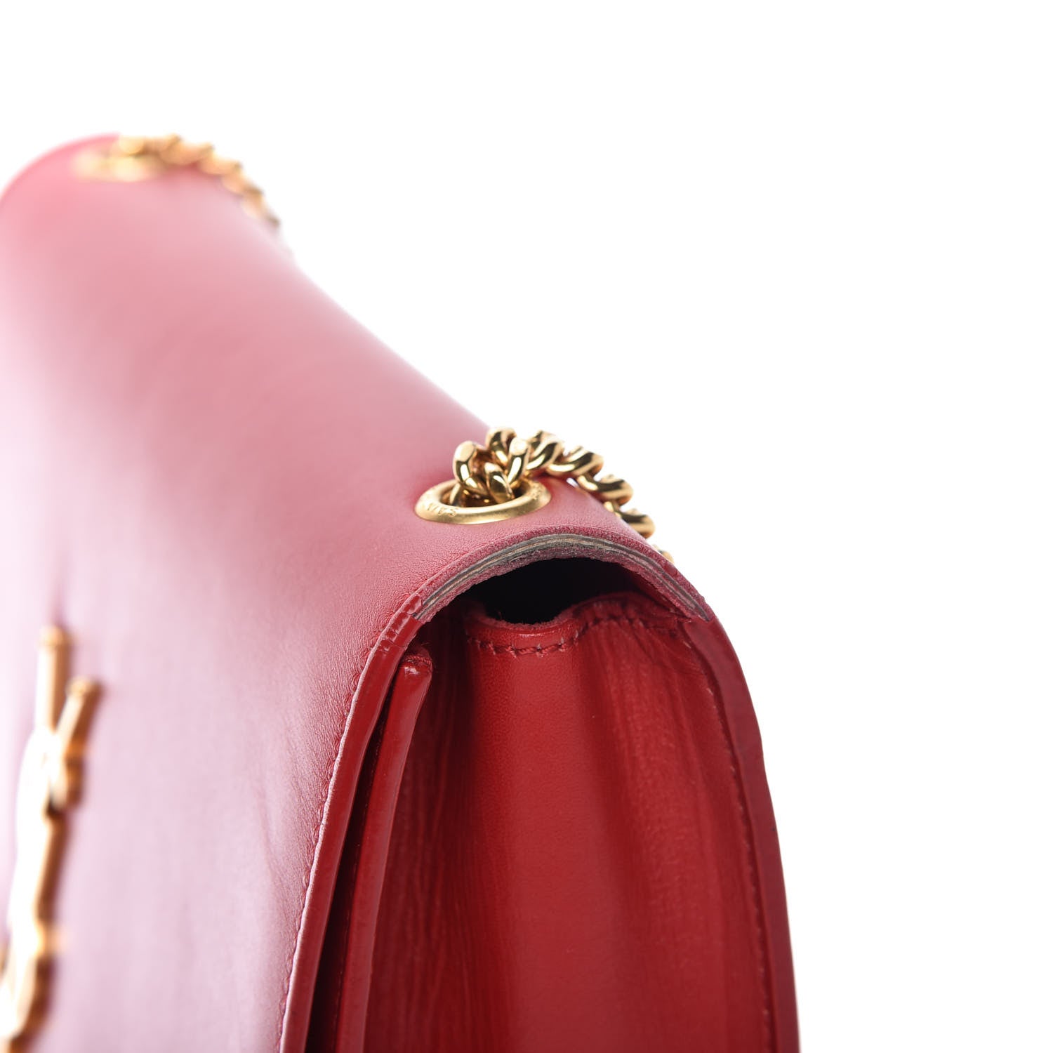 Saint Laurent Smooth Calfskin Medium Classic Monogram Kate Tassel Satchel Lipstick Red 9 of 10