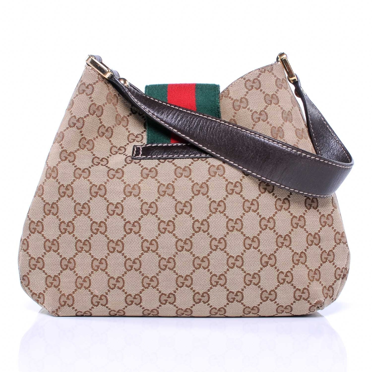 Gucci Monogram New Ladies Web Medium Hobo Ebony 4 of 4