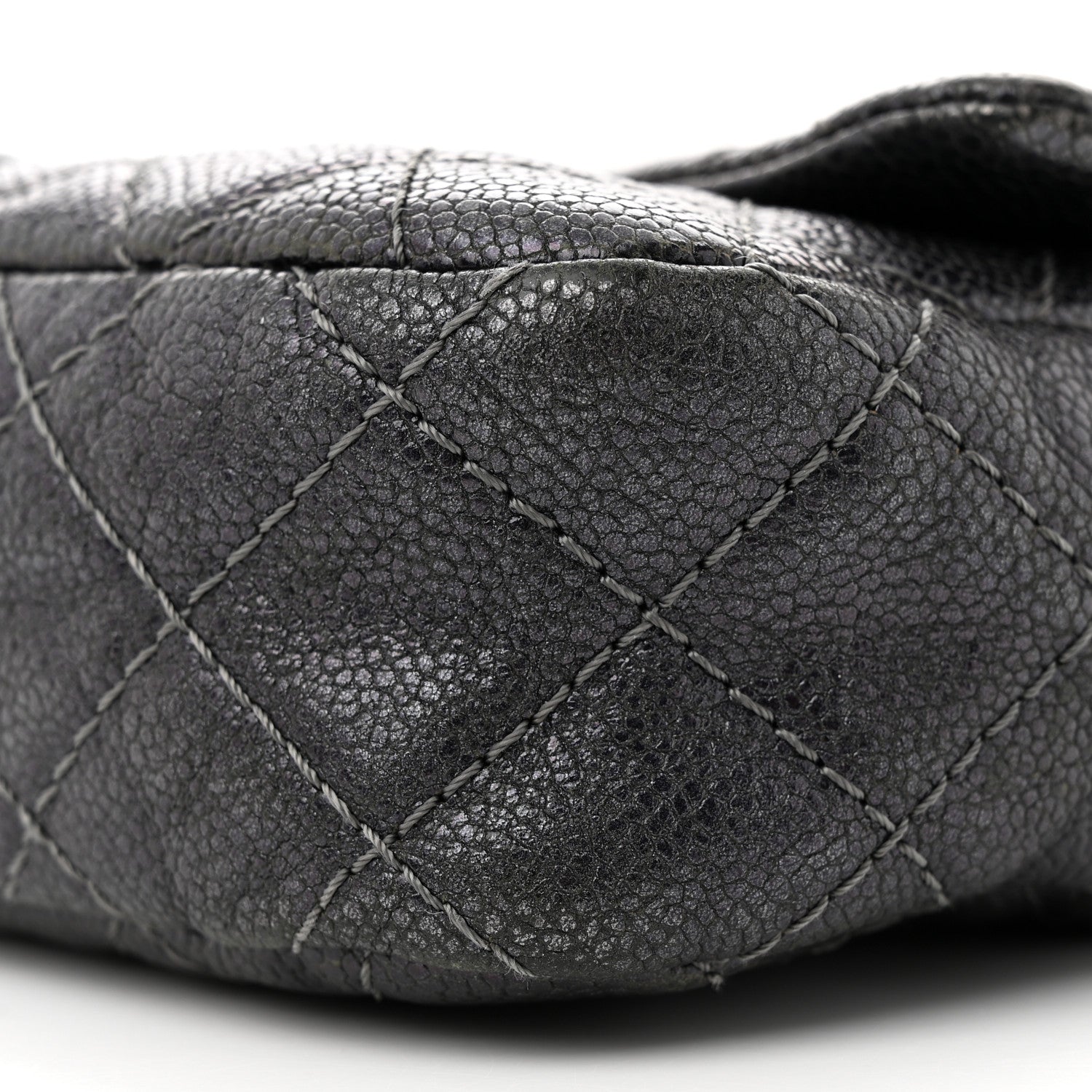 Chanel Iridescent Caviar Quilted Small Chic Flap Grey 11 of 13