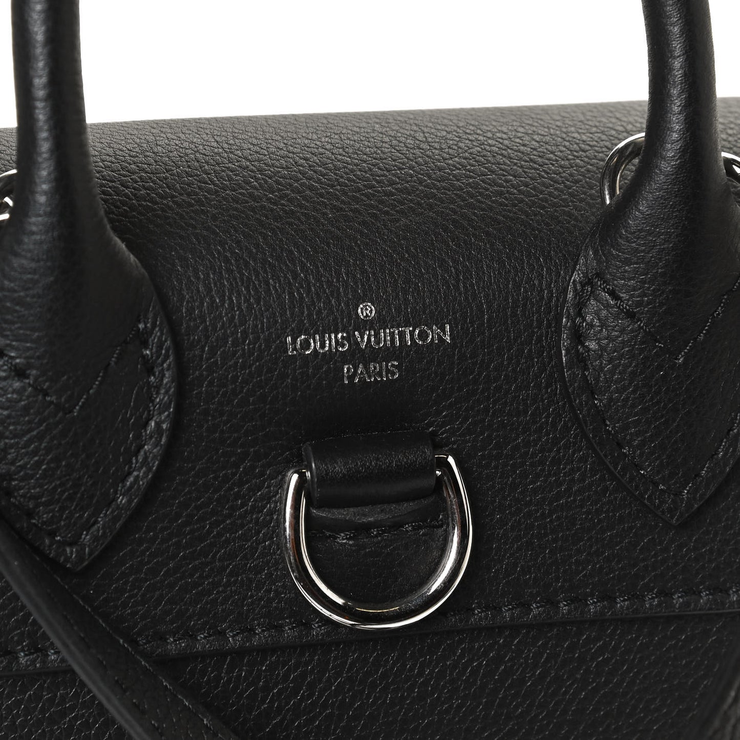 Calfskin Lockme Mini Backpack Black