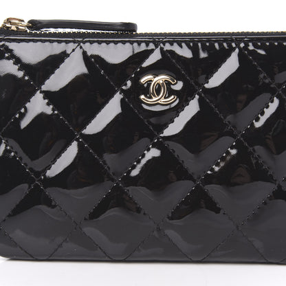 Chanel Patent Quilted Small Cosmetic Case Black 10 of 11
