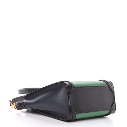Celine Smooth Calfskin Nano Bi-Color Luggage Grass 4 of 11
