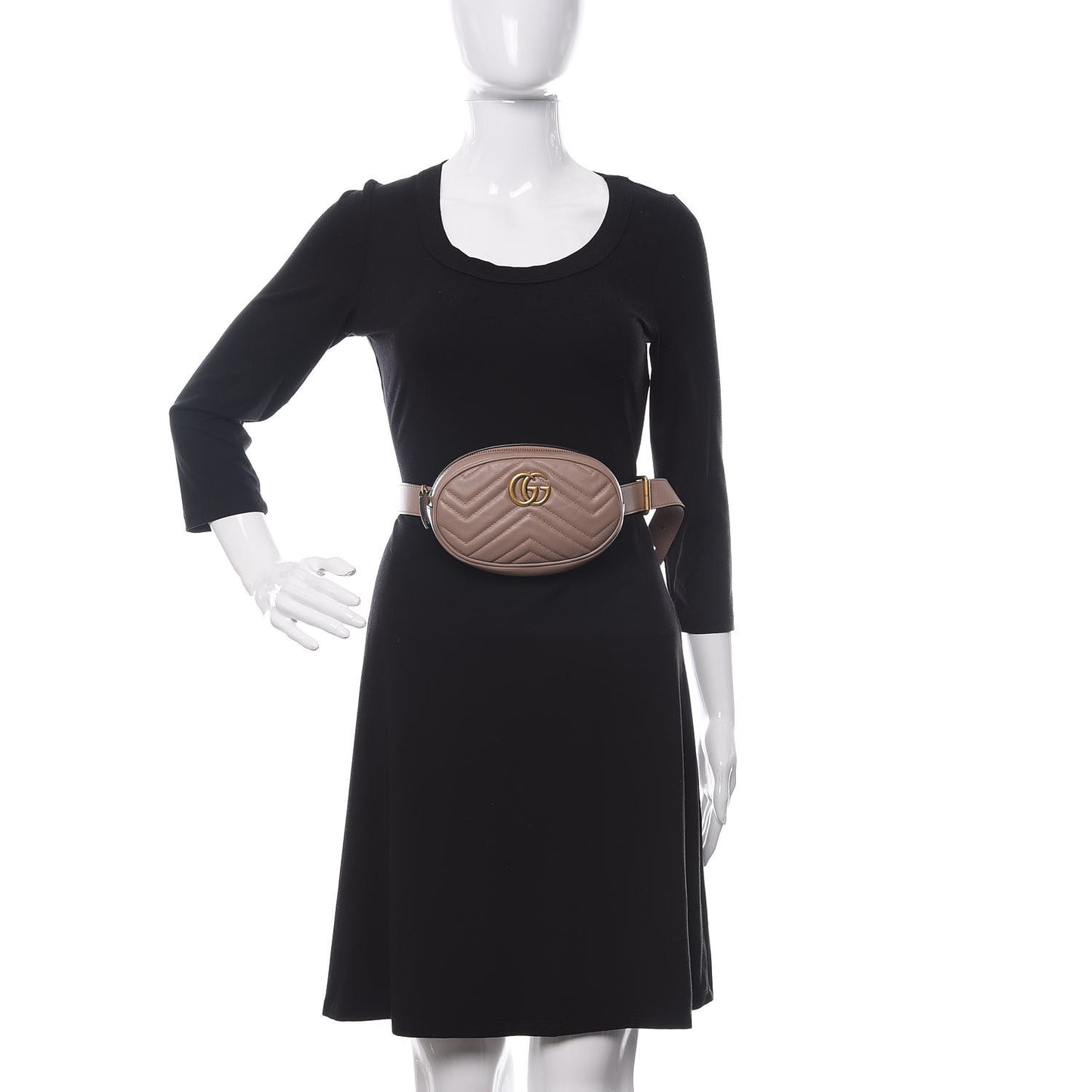 Calfskin Matelasse GG Marmont Belt Bag 85 34 Porcelain Rose