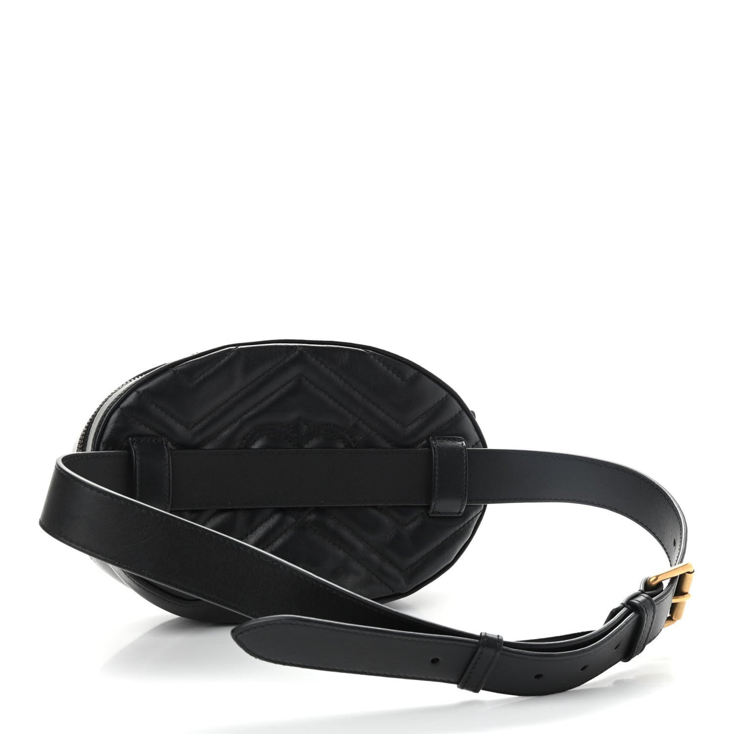 Calfskin Matelasse Animal Studs GG Marmont Belt Bag 85 34 Black