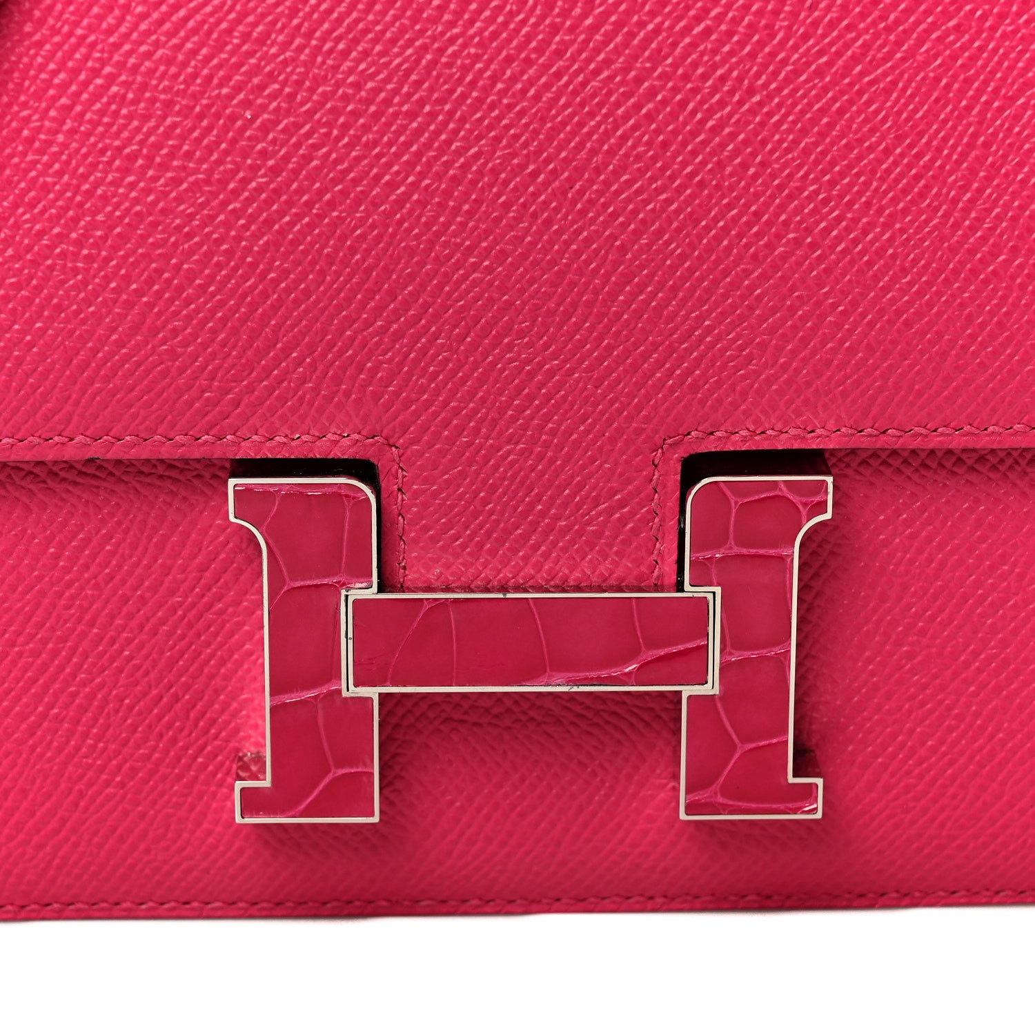 Hermes Epsom Shiny Alligator Constance 18 Rose Mexico 9 of 12