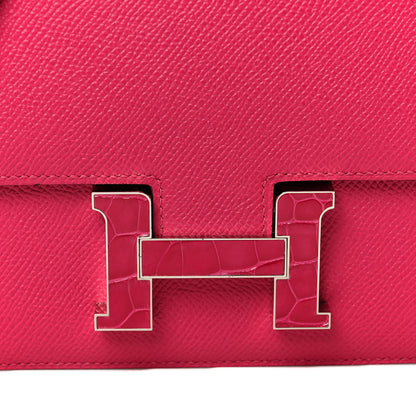Hermes Epsom Shiny Alligator Constance 18 Rose Mexico 9 of 12