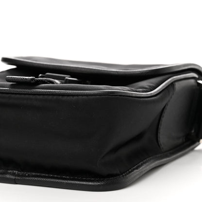 Prada Tessuto Nylon Saffiano Logo Messenger Bag Black 10 of 11