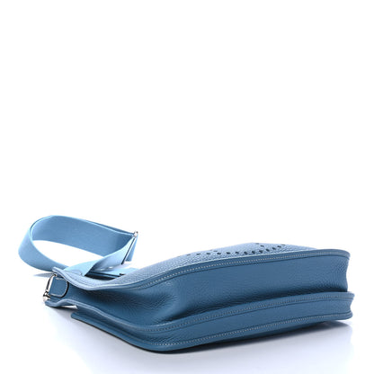 Hermes Taurillon Clemence Evelyne III PM Blue Jean 3 of 4