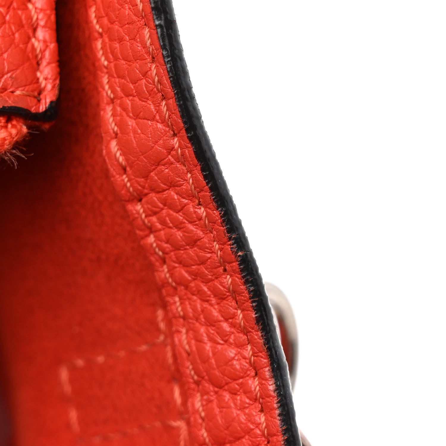 Celine Drummed Calfskin Nano Luggage Red 17 of 17