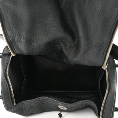 Hermes Taurillon Clemence Lindy 34 Black 5 of 10